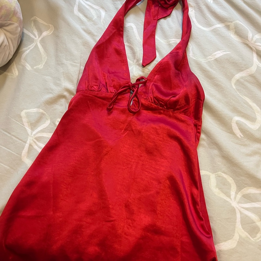 Princess Polly Red Halter Dress